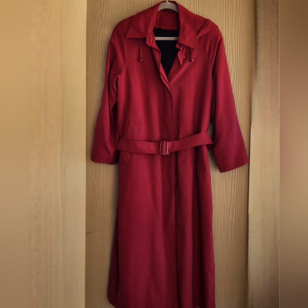 Kristen Blake MaroonTrench Coat